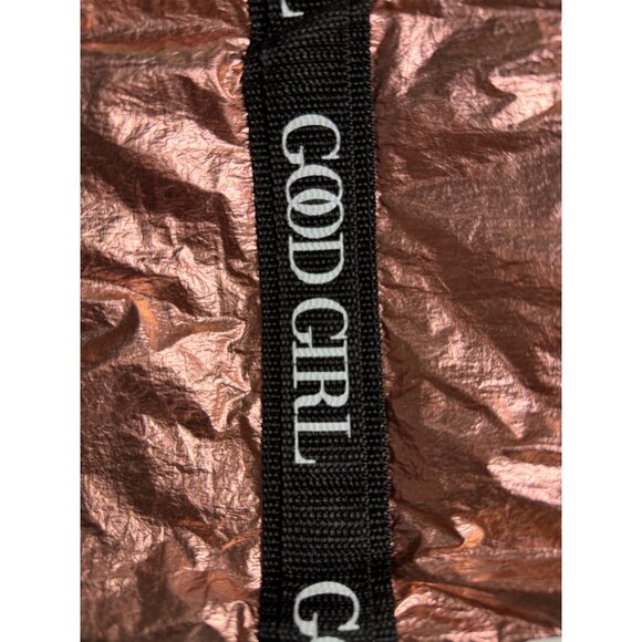 Carolina Herrera Good Girl Rose Gold Metallic Tote Bag With Black Straps & Inner - Picture 2 of 4